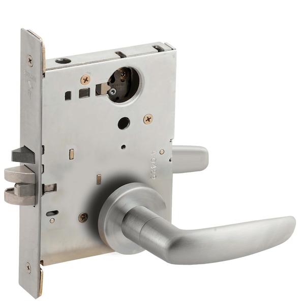 Schlage Grade 1 Classroom Mortise Lock, Less Cylinder, 07 Lever, A Rose, Satin Chrome Fnsh, Field Reversible L9070L 07A 626 - main